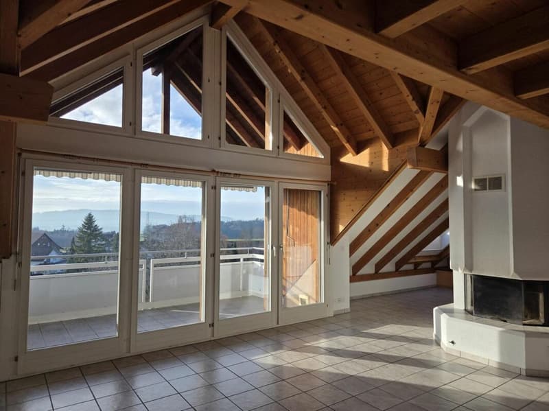 Spacious, bright attic maisonette apartment in top location with distant view (8)