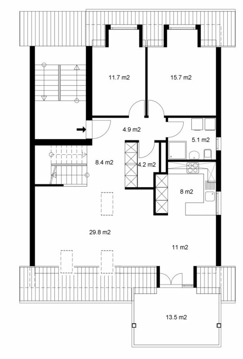Grosse Dach-Maisonettewohnung mit Fernsicht (15)