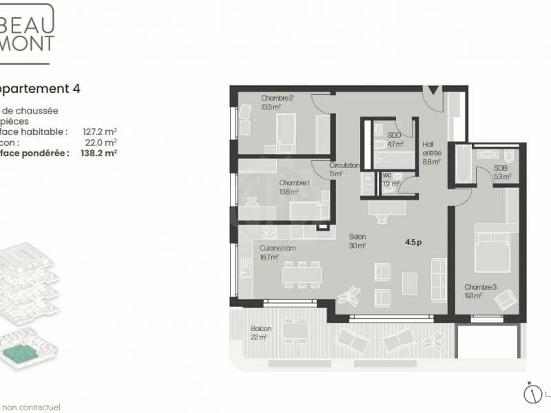 Spacieux appartement neuf 4.5 pièces au rez (5)