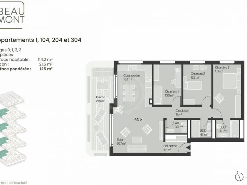 Lumineux appartement 4.5 pièces neuf au 1er étage (6)