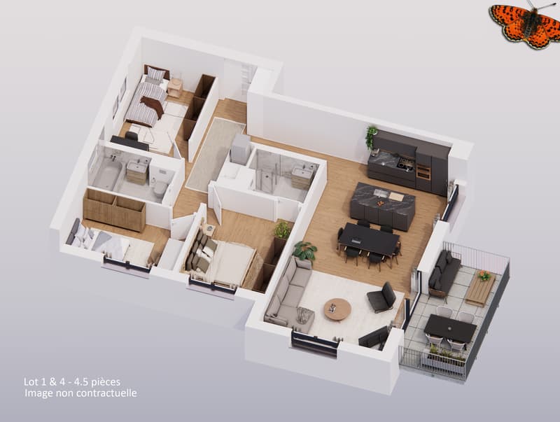 Meraviglioso appartamento di 4½ locali a Lentigny (7)
