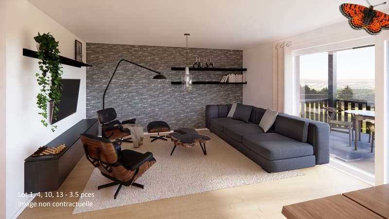 Beautiful 3½ with large terrace and private garden overlooking the Préalpes (5)