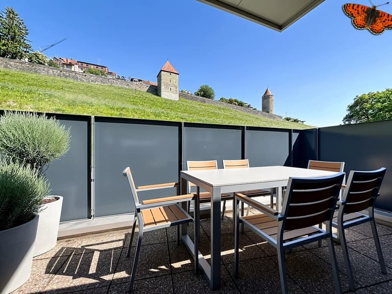 Apartment with 4.5 rooms, veranda and terrace in the center of Romont (8)