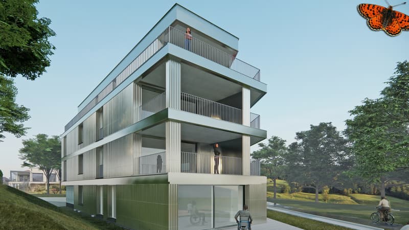 Lumineux 3½ pièces au 2ème avec grand balcon plein sud ! (3)