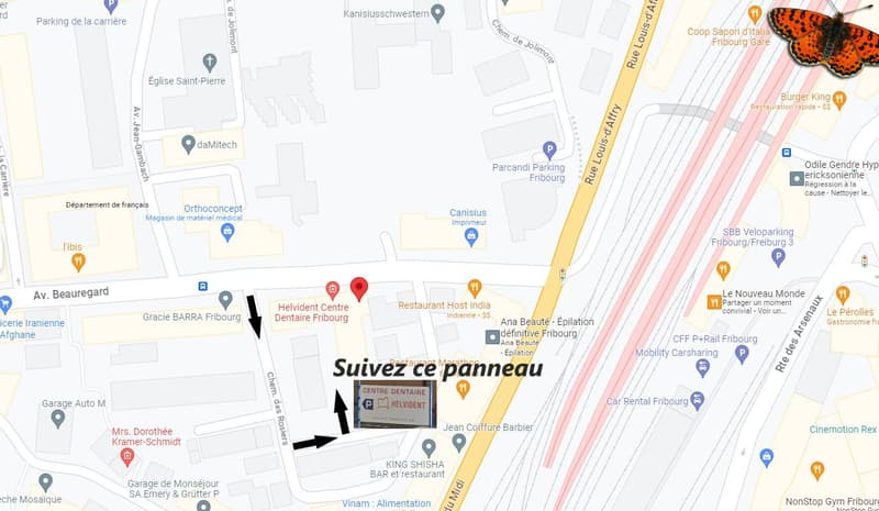 Plan accès parking