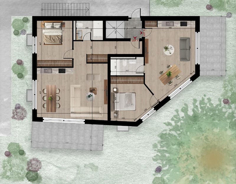 Progetto nuovo: Unità 1 ? 2,5 locali con terrazza e giardino privato (8)
