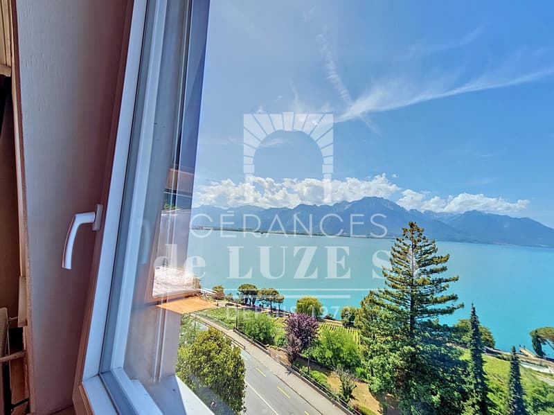 Balcone con vista sul lago: 2 pezzi con vista sul castello di Chillon (13)