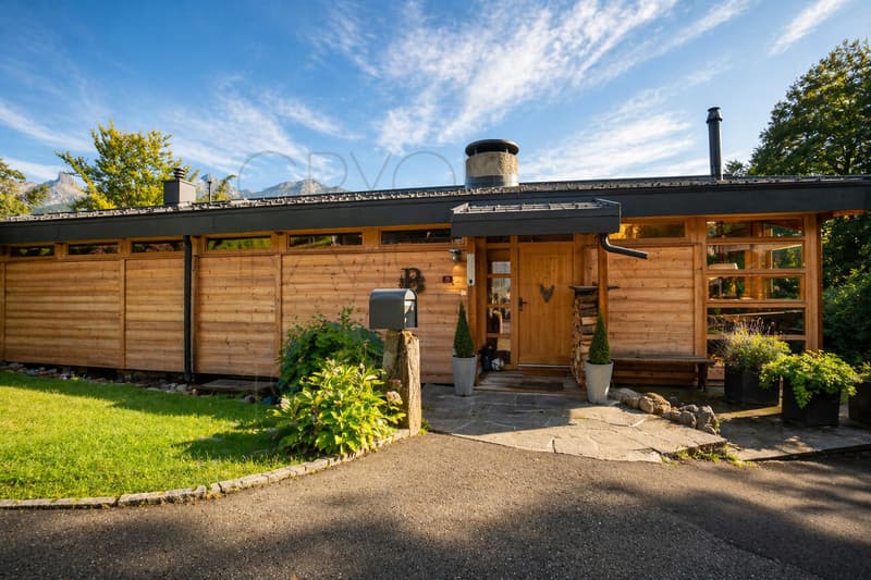 Rareté à Gryon - chalet rénové, vue Dents du Midi et grand jardin (5)
