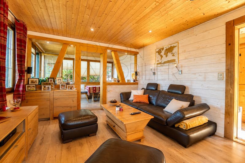 Chalet à Gryon avec studio indépendant, vue sur les montagnes. (7)
