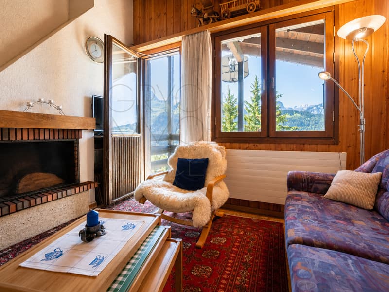Appartement 2,5 pièces aux Arsets avec balcon et soupente (2)