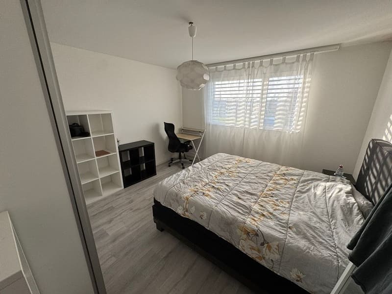 Très beau logement dans petit immeuble, coin verdoyant, de 3,5 pièces avec balcon (3)