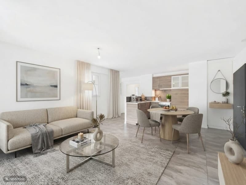 Appartement de 2.5 pièces au RDC avec jardin à Villeneuve (1)