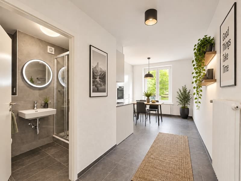 Très bel appartement de 4.5 pièces entièrement rénové au 1er étage au coeur de Vallorbe (11)