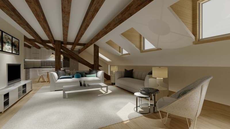 Appartamento attico soffitta 5 locali a Borex (2)