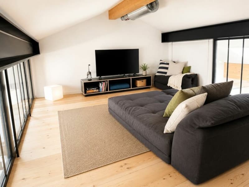 Magnifique appartement d'architecte de 138 m² avec jardin et terrasse - Attalens (11)