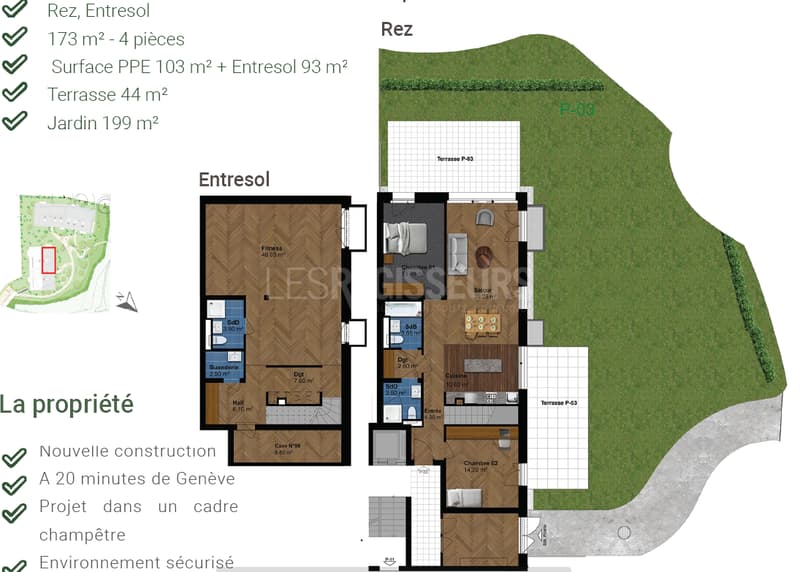 Appartement moderne de 2 pièces dans une nouvelle construction à Satigny (2)