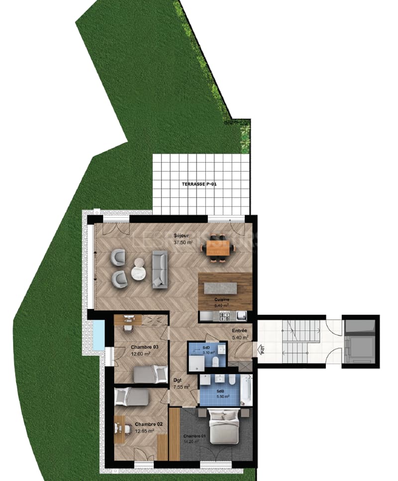 Appartement moderne de 3 pièces dans une nouvelle construction à Satigny (2)