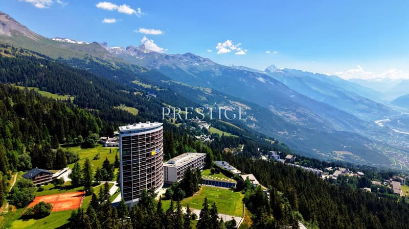 Ski in&out Duplex 3 Zimmer in der Tour de Super-Crans – Panoramablick & Hotel-Services (17)