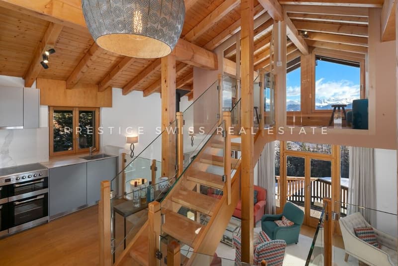 Chalet de 5 pièces avec vue imprenable à Anzère (6)