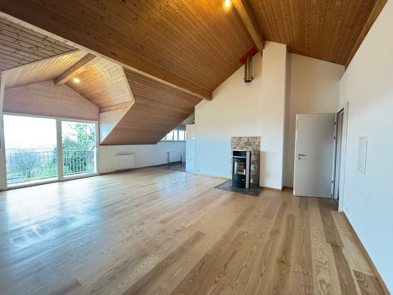 3½ rooms - Roof flat - in Chemin de la Riaz 8A - for CHF 2300 - Floor: 1