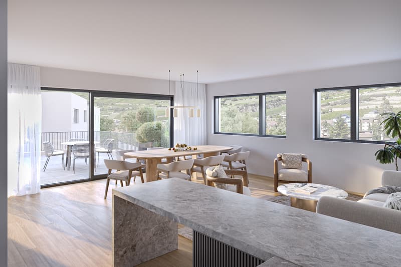 "ROCHER EN VILLE" 6 VILLAS DE STANDING AU COEUR DE SION (4)