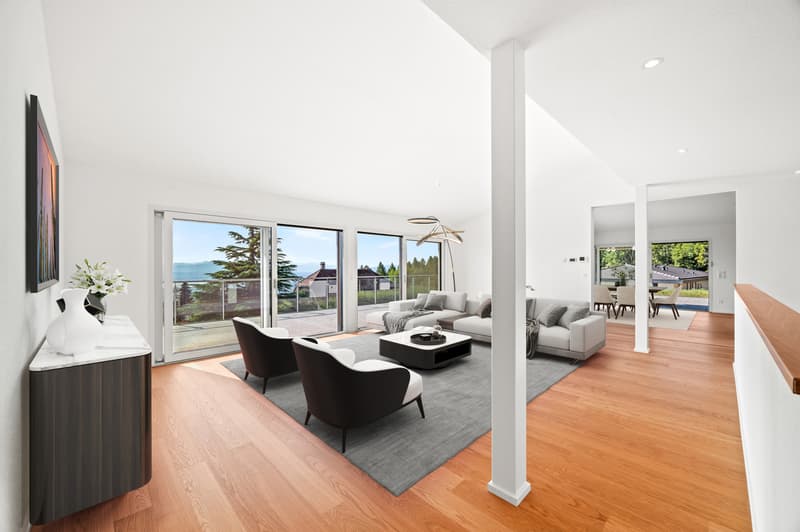Villa contemporaine clé en main, avec vue 180 - Arzier-le-Muids (10)