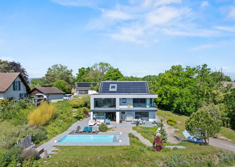 Superbe villa d'architecte avec vue panoramique à Lully (1)