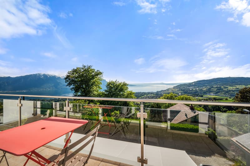 Belle propriété familiale avec vue lac et piscine à Blonay (12)