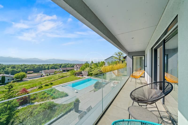 Superba villa progettata da un architetto con vista panoramica a Lully (13)