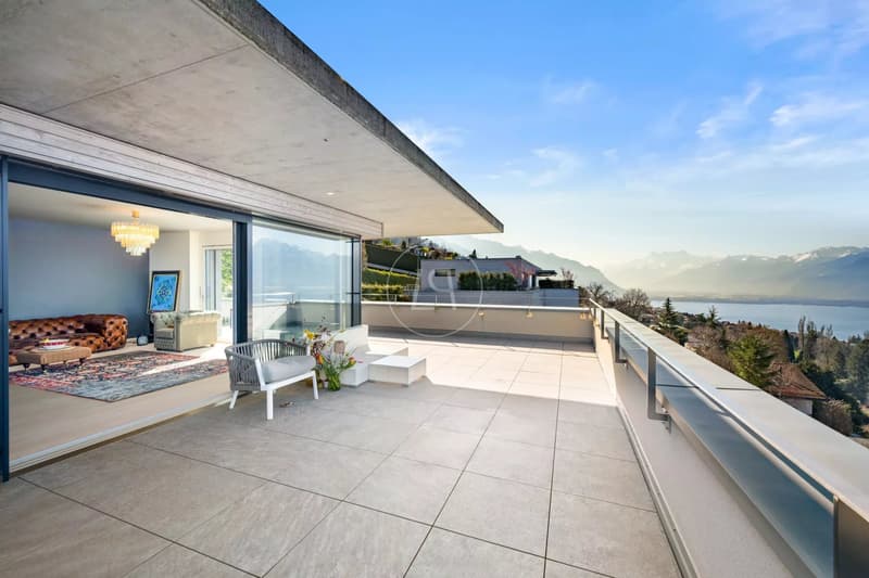 Stupendo attico moderno con vista panoramica vicino a Montreux (5)