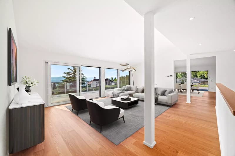 Villa contemporaine clé en main avec vue 180 degrés - Arzier-le-Muids (10)