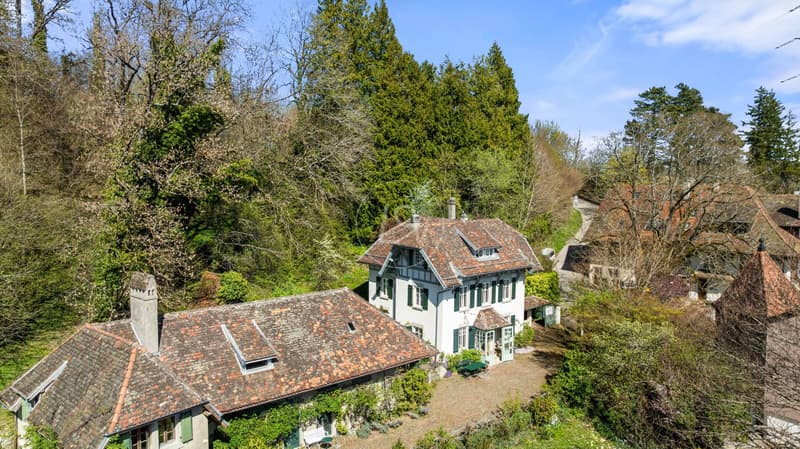Essertine-sur-Rolle - Charaktervolles Herrenhaus mit Nebengebäude und Blick auf den Genfersee (1)