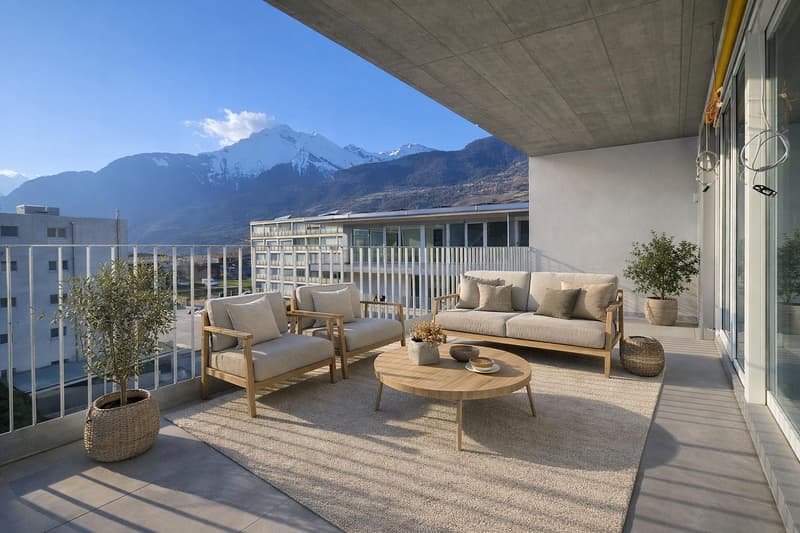 Magnifique attique de 4,5 pièces avec grand balcon (1)