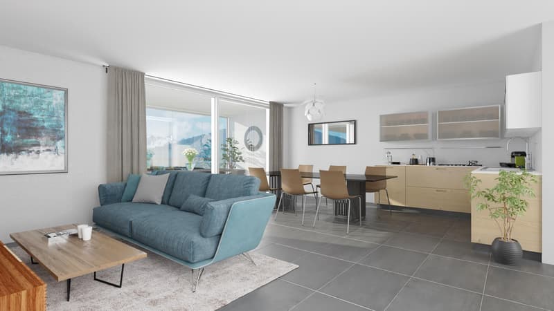 Appartement 2,5 Zimmer in neuer Promotion gegenüber dem Golf von Sierre (4)