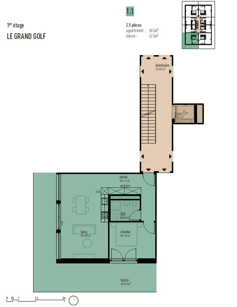 Appartement 2,5 Zimmer in neuer Promotion gegenüber dem Golf von Sierre (10)