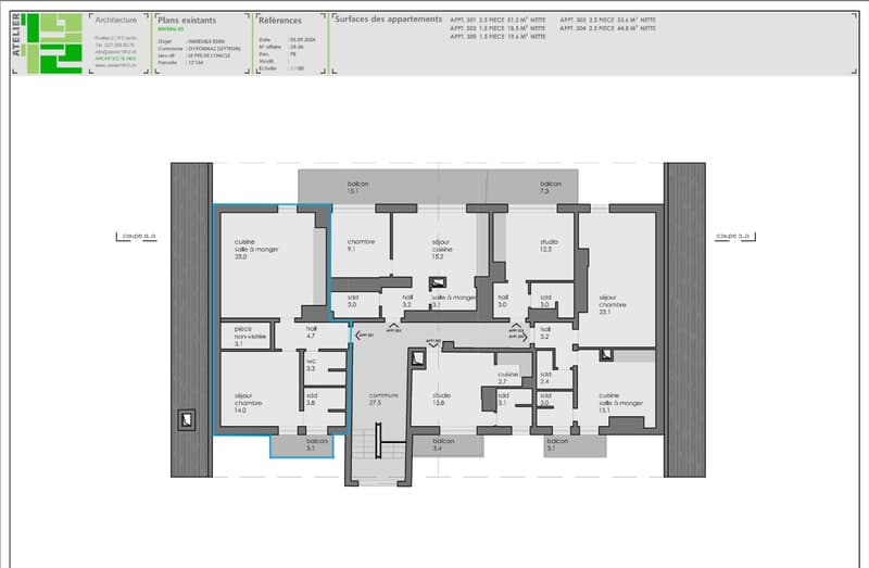 Mansard and crossing apartment in the village center (10)