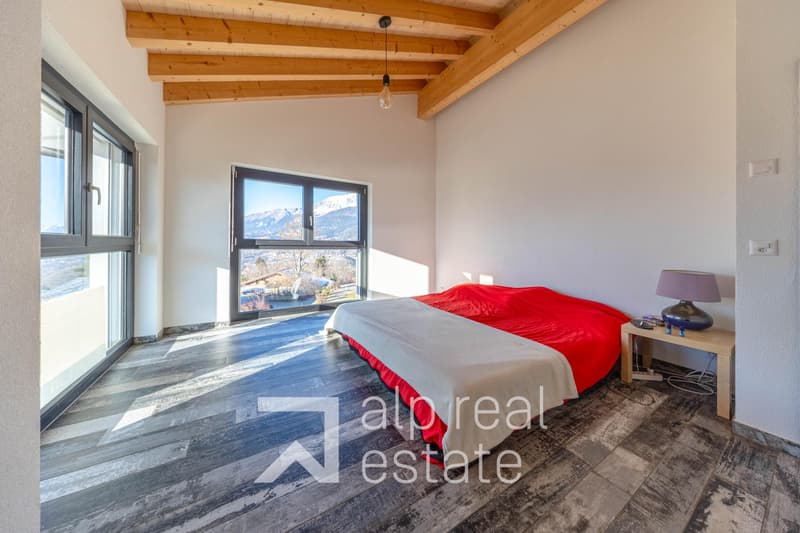 Villa nuova di lusso con vista spettacolare sul lago del Louché e le Alpi (9)