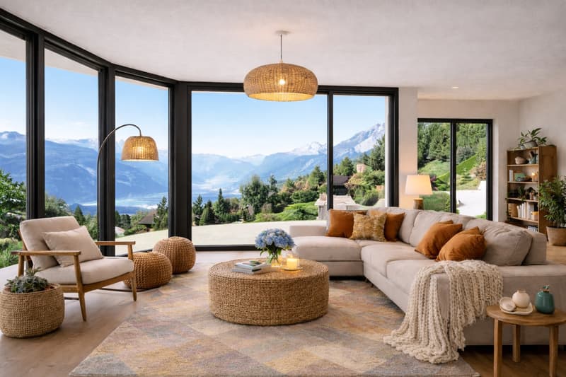 Chalet sur plan avec vue à couper le souffle - résidence principale (2)