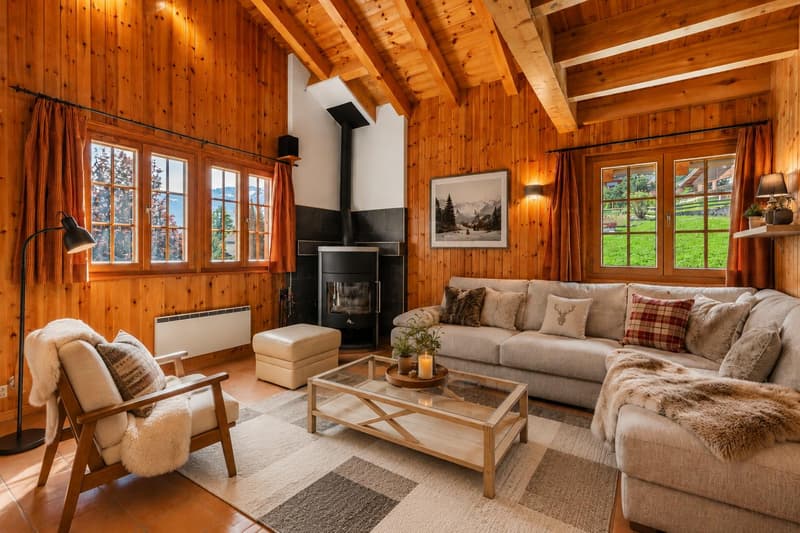 Magnifique chalet en madrier au calme - situation exceptionnelle (2)