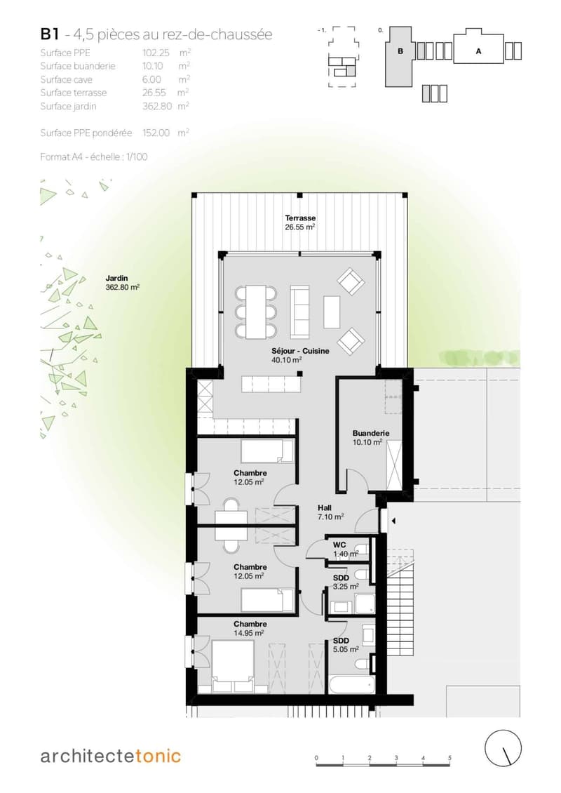 Magnificent 4.5-room apartment with garden (6)