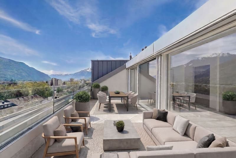 Exceptional attic duplex in the heart of Sion's city center (1)