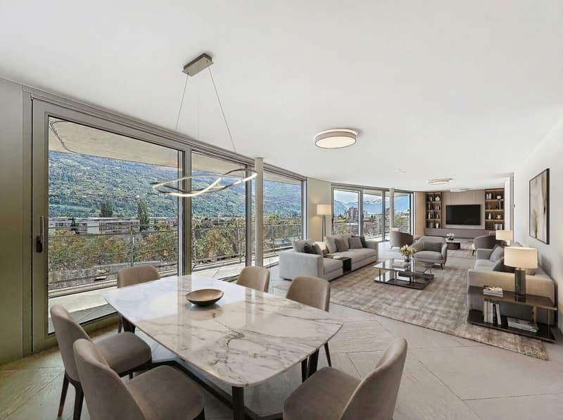 Exceptional attic duplex in the heart of Sion's city center (2)