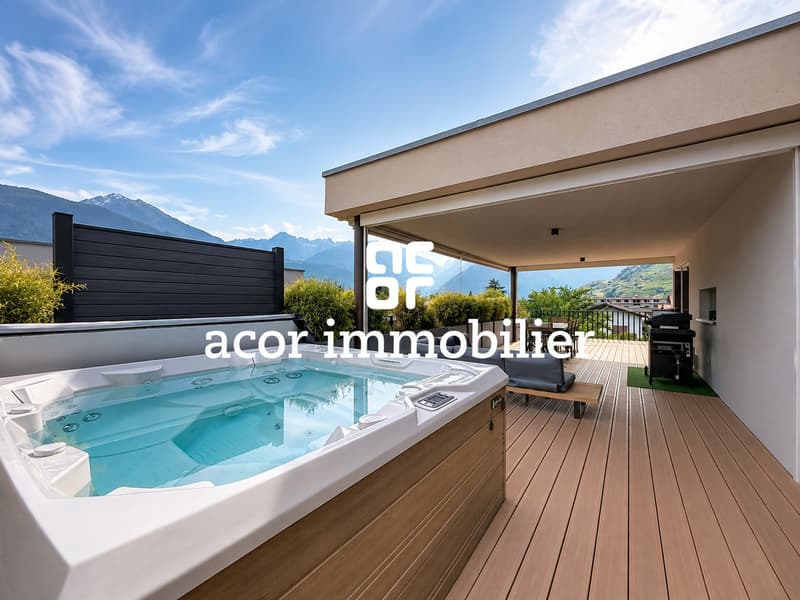 Attique 3.5 pièces d'exception à Fully avec terrasse XXL et jacuzzi (2)
