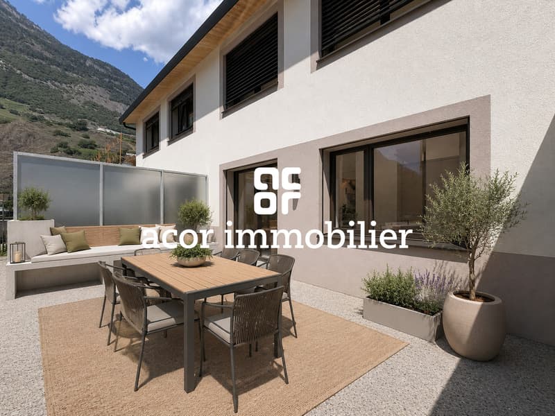 Villa mitoyenne d'exception au coeur de Saillon - 165 m² - 6 pièces (10)