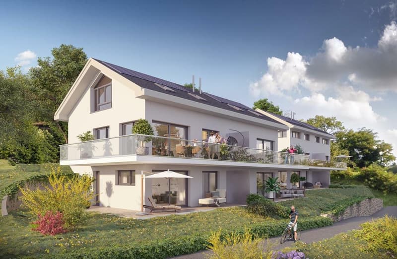 Belle villa jumelle magnifique vue lac et Alpes ! 3.5p. jardin, 145 m2 (2)