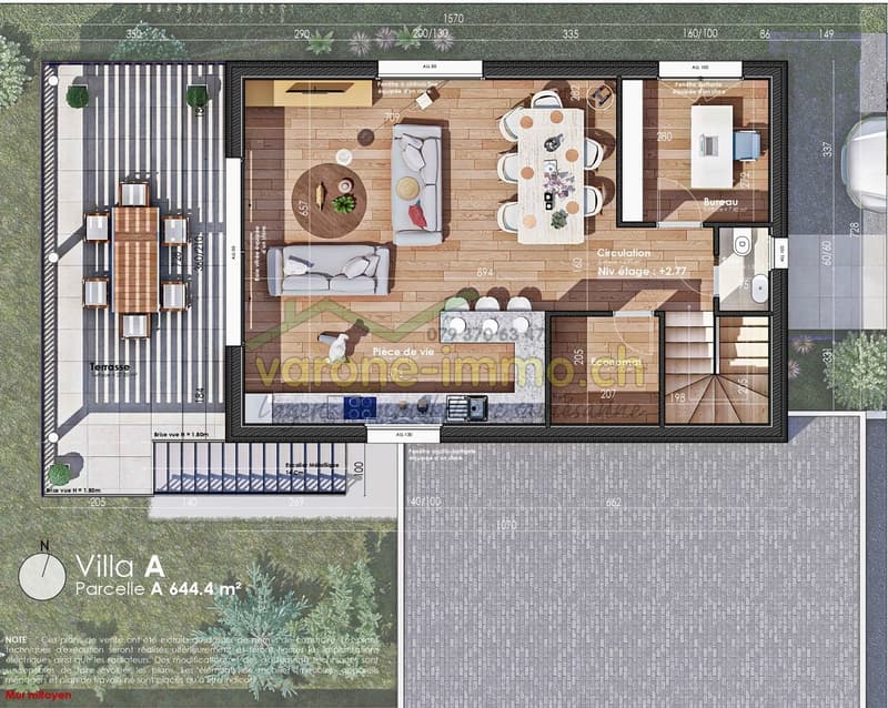 Plan de la villa A - Etage