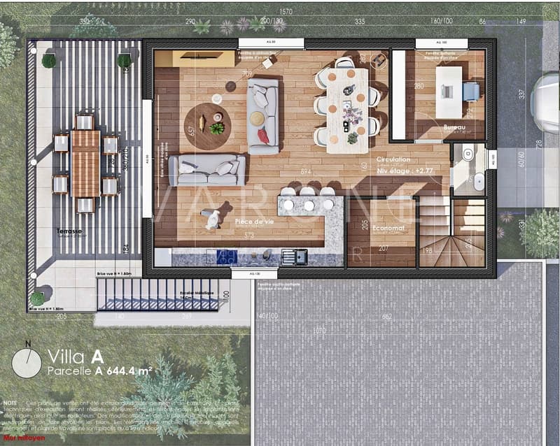 Plan de la villa A - Etage