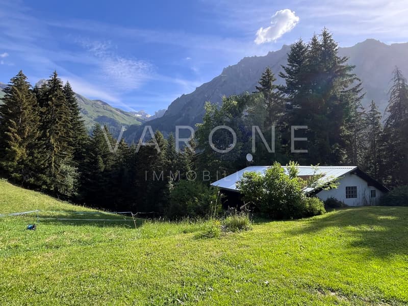 Vue du chalet et sur la Vallée