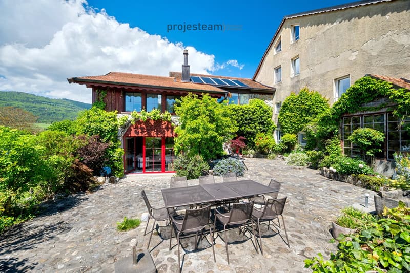 2 apartments 84m2 and 181m2, combined into a triplex in a renovated farm (4)