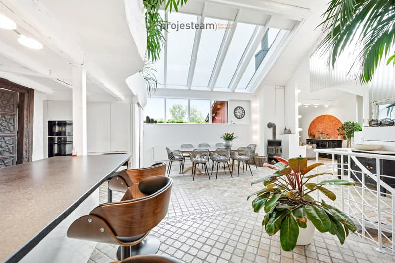 2 apartments 84m2 and 181m2, combined into a triplex in a renovated farm (10)